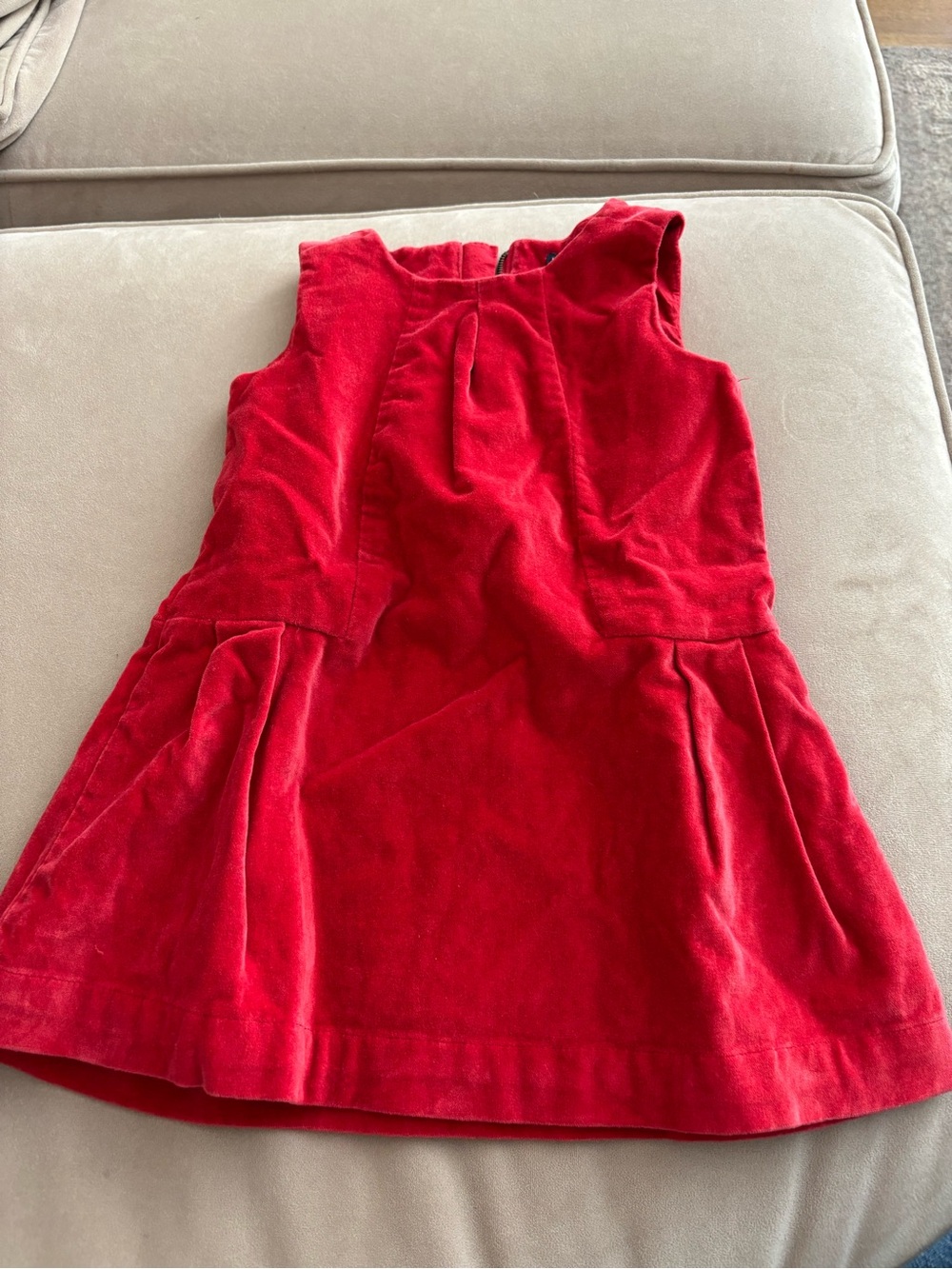 GAP Red Velvet Girls' Sleeveless Dress